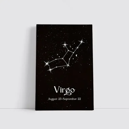 Virgo Constellation Stars Black Night Sky