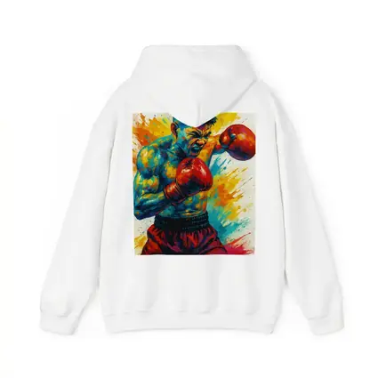 Boxing Fighter Explosive Colorful Paint Splash Art