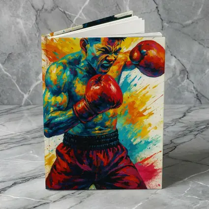 Boxing Fighter Explosive Colorful Paint Splash Art