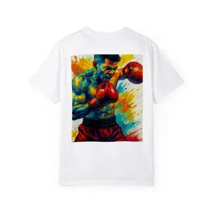 Boxing Fighter Explosive Colorful Paint Splash Art
