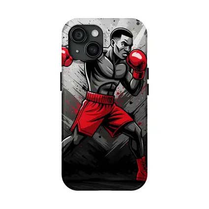 Boxing Fighter Red Gloves Grunge Art