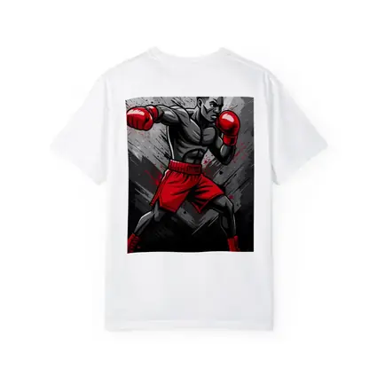 Boxing Fighter Red Gloves Grunge Art