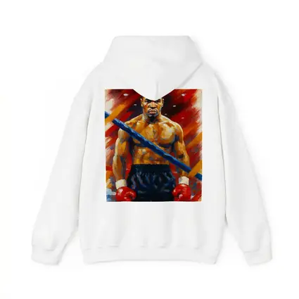 Mike Tyson Boxing Oil Painting Bold Background