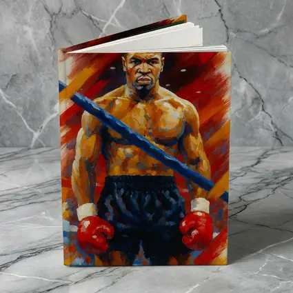 Mike Tyson Boxing Oil Painting Bold Background