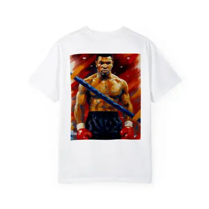 Mike Tyson Boxing Oil Painting Bold Background