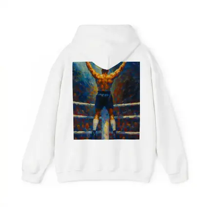 Boxer Victory Pose Oil Painting Boxing Ring