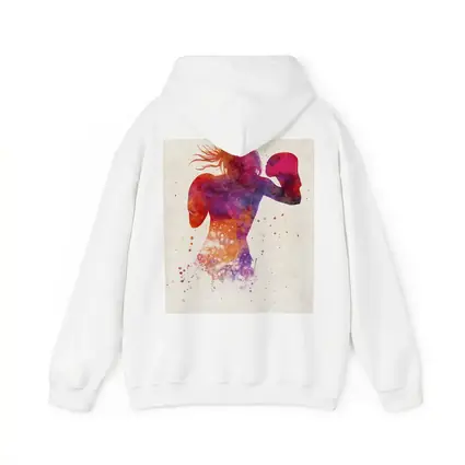 Female Boxer Watercolor Art Pink Red