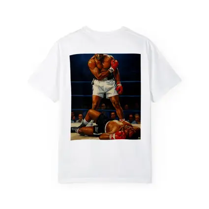 Muhammad Ali Standing Over Fallen Opponent Boxing