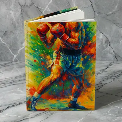 Boxer Fighter Colorful Splash Paint Art