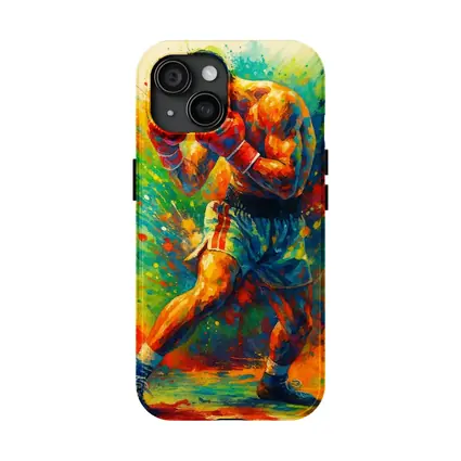 Boxer Fighter Colorful Splash Paint Art