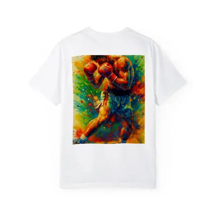 Boxer Fighter Colorful Splash Paint Art
