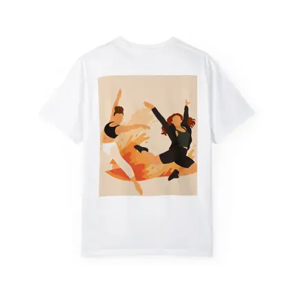 Two Women Dancing Flat Art Style