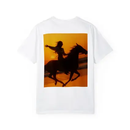 Woman Riding Horse Beach Sunset Silhouette