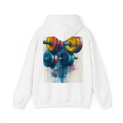 Colorful Watercolor Dumbbells Fitness Gym Art