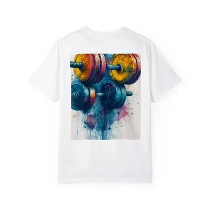 Colorful Watercolor Dumbbells Fitness Gym Art