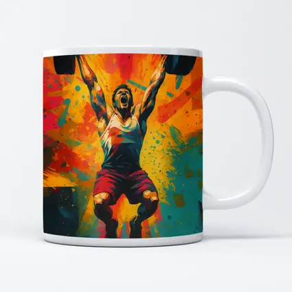 Weightlifter Snatch Colorful Explosive Pop Art
