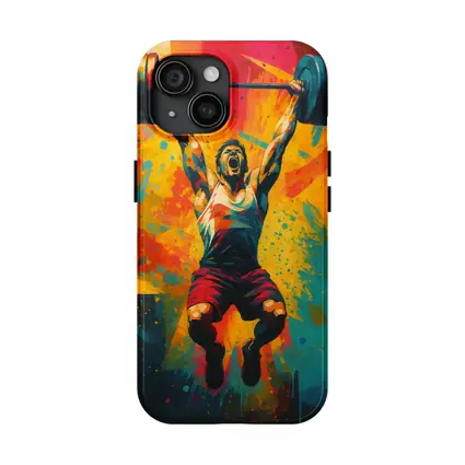 Weightlifter Snatch Colorful Explosive Pop Art