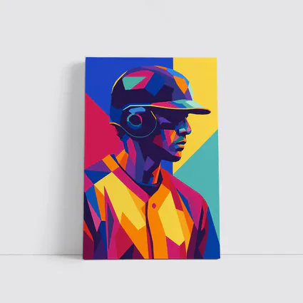 Baseball Player Bold Geometric Pop Art