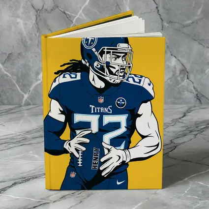 Derrick Henry Titans Football Player Yellow Background