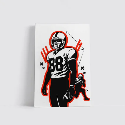 American Football Player Number Eighty Eight Art