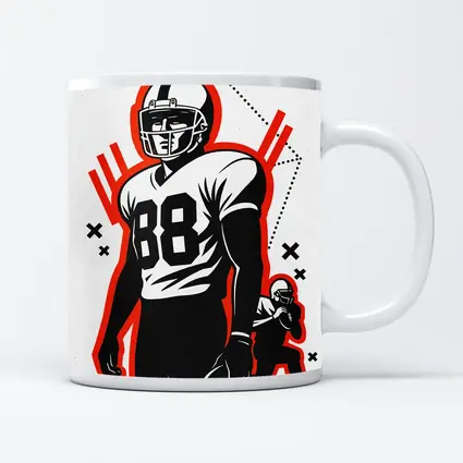 American Football Player Number Eighty Eight Art