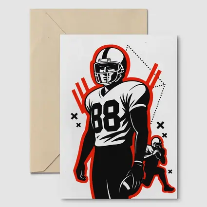 American Football Player Number Eighty Eight Art