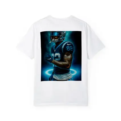 Football Player Number 82 Neon Dark Background