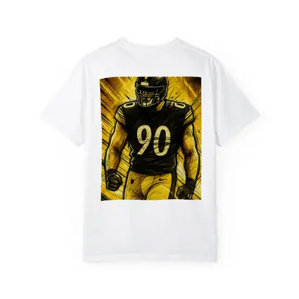 Football Player Number Ninety Sketch Art