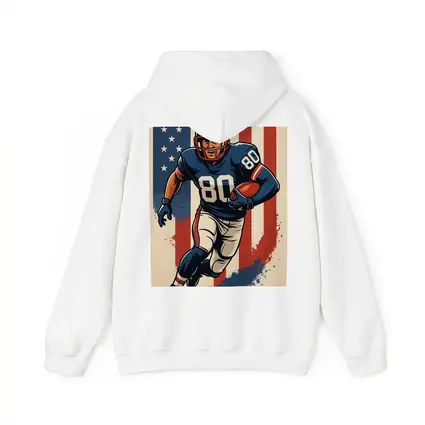 Retro American Football Player Number Eighty Art