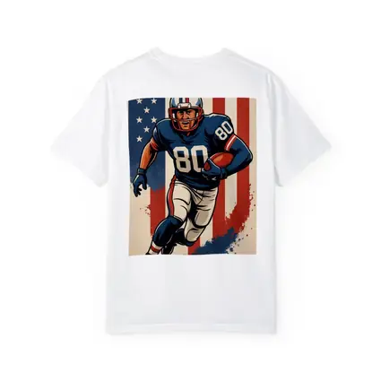 Retro American Football Player Number Eighty Art