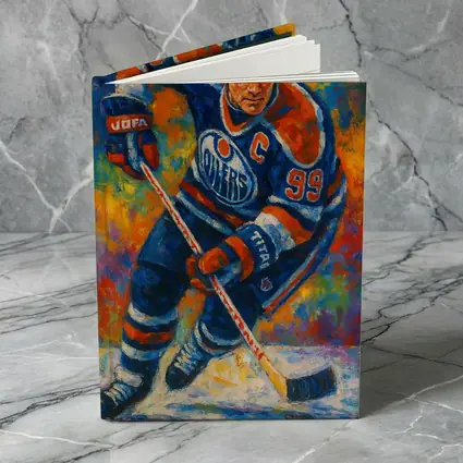 Wayne Gretzky Edmonton Oilers Oil Painting Art