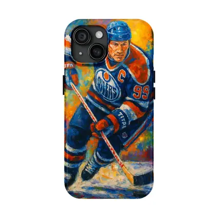 Wayne Gretzky Edmonton Oilers Oil Painting Art