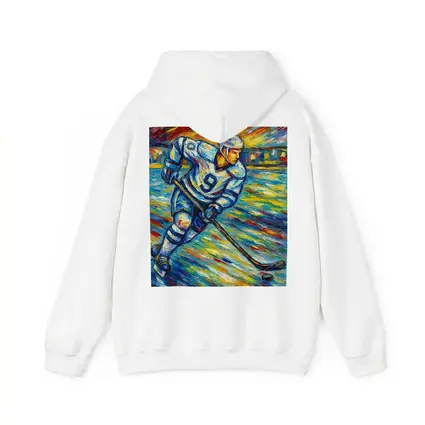 Hockey Player Impressionist Colorful Ice Rink
