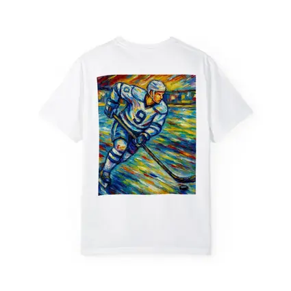 Hockey Player Impressionist Colorful Ice Rink