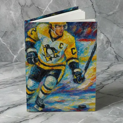 Pittsburgh Penguins Hockey Player Palette Knife Painting