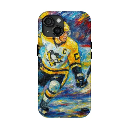 Pittsburgh Penguins Hockey Player Palette Knife Painting