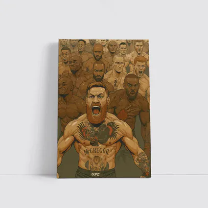 McGregor UFC Fighter Crowd Illustration Art
