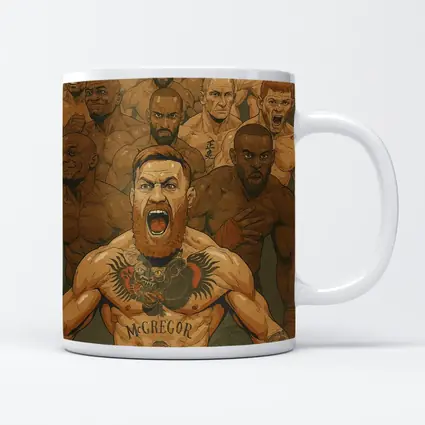 McGregor UFC Fighter Crowd Illustration Art