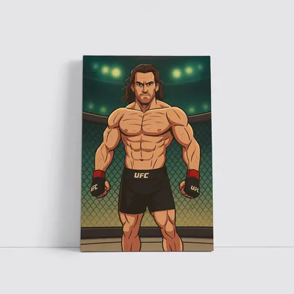 Anime UFC Fighter Standing In Octagon