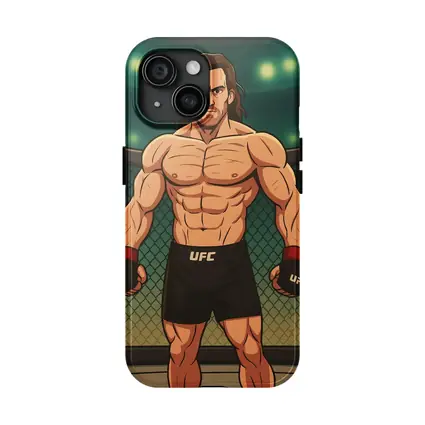 Anime UFC Fighter Standing In Octagon