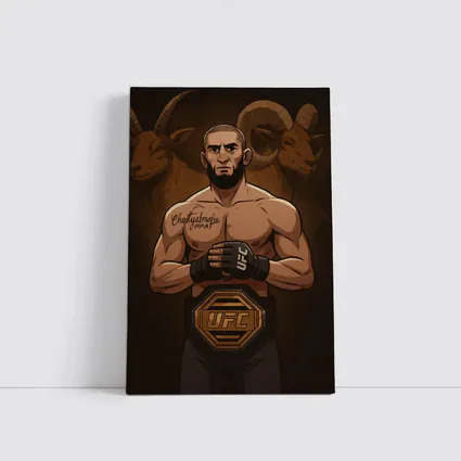 UFC Champion Fighter Anime Art Ram Background