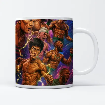 Legendary Fighters Comic Art Purple Background