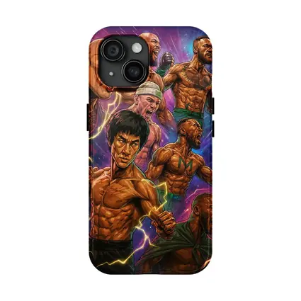 Legendary Fighters Comic Art Purple Background