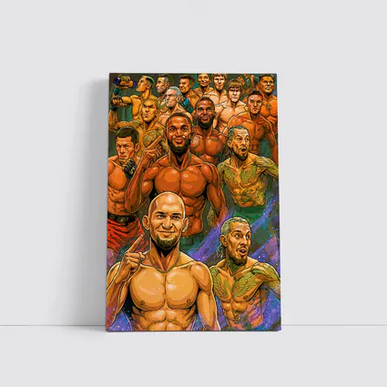 MMA UFC Fighters Comic Art Illustration