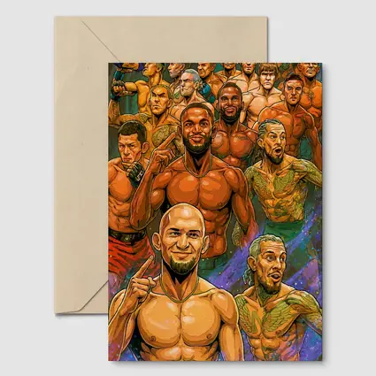 MMA UFC Fighters Comic Art Illustration
