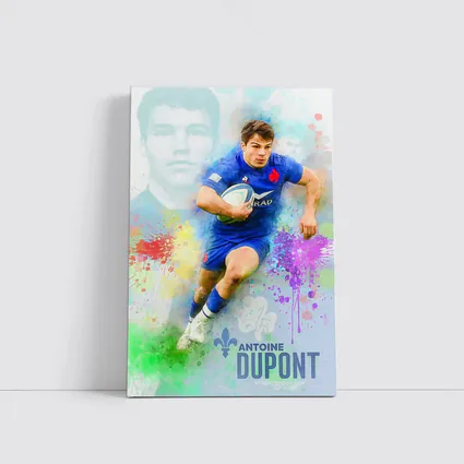 Antoine Dupont France Rugby Player Colorful Art