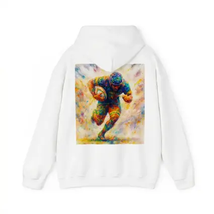 Rugby Player Running Watercolor Art Burst