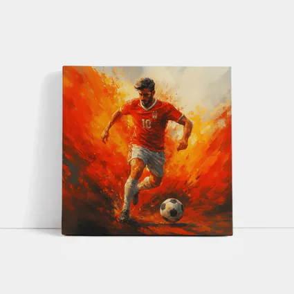 Soccer Player Number Ten Oil Painting