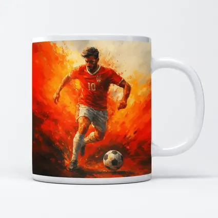 Soccer Player Number Ten Oil Painting
