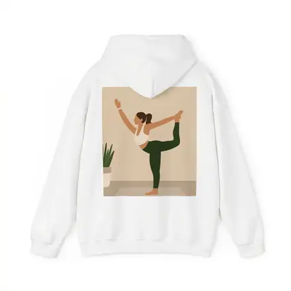 Yoga Dancer Pose Woman Beige Minimal